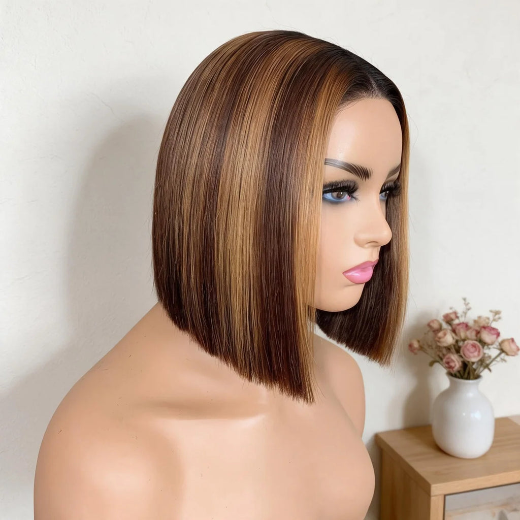 The Milano Luxe Bob – 13x4 Piano Colour Human Hair Wig – ForHer Hair